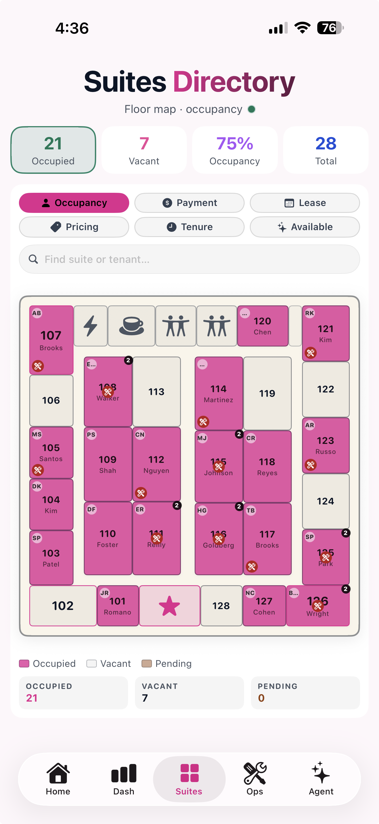 Suites Directory iOS app